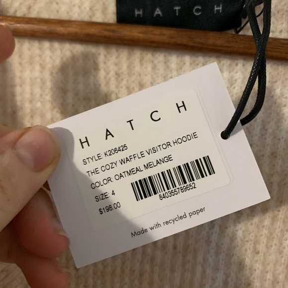 🆕 nwt hatch maternity cozy waffle visitor hoodie oatmeal 4 xl - Picture 4 of 6